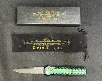 Green Piranha Mini Guard Tactical Folding Combo