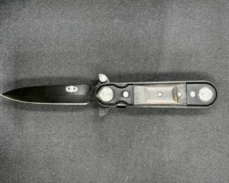 New Black Wooden Handle Folding Knife