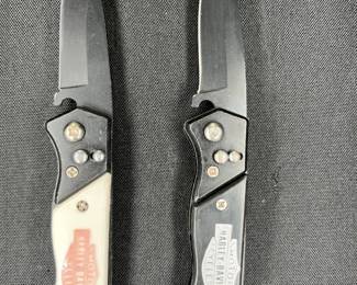  2 Harley Davidson Collectible Folding Auto Knives