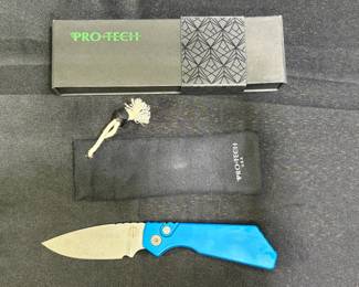 ProTech Strider PT201 Blue Auto Knife