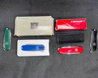 3 Victorinox & 1 Wenger Swiss Army Knives