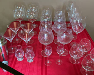 Lot 7: Iridescent Crystal Stemware