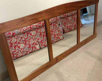 Lot 18: Long Horizontal Wood Mirror