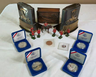 Lot 98: Collectors, Mint Coins, Vintage Metal Decor