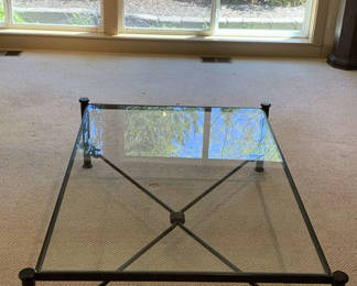 Lot 41: Metal And Glass Coffee Table