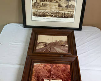 Lot 32: Vintage Port Townsend Print, Sepia Toned Landscape Photography