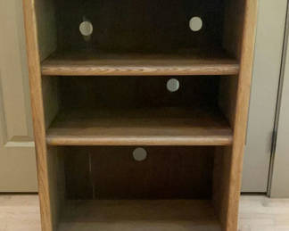 Lot 58: Small Wood Bookcase/ Media Cabinet