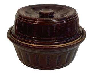 155 - Vintage Stoneware Dutch Oven - 9 x 7