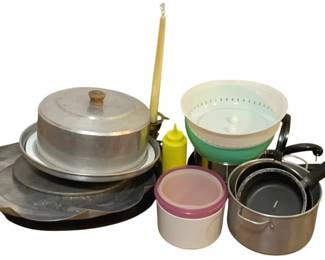 128 - Lot of Assorted Pots & Pans & More