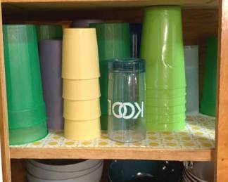 130 - Cabinet Lot of Assorted Dishes - Cups, Bowls & (Description): More