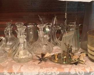225 - Lot of Assorted Vinegar Jars & More