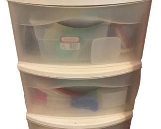 142 - Plastic Storage Bin - 20 x 17 x 34