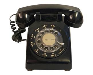 159 - Rotary Phone - 9 x 7 x 5 (Description): Used as is electric/electronic/mechanical  item. No guarantee all components, untested.