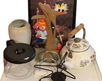 164 - Lot of Assorted Items - Decor, Coffee Pot & More