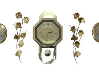 24 - Lot of Assorted Wall Art w/ Heirloom Clock (Description): Used as is electric/electronic/mechanical  item. No guarantee all components, untested.