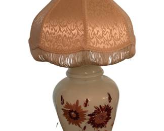 186 - Vintage Porcelain Ginger Jar Lamp - 28" Tall (Description): Used as is electric/electronic/mechanical  item. No guarantee all components, untested.