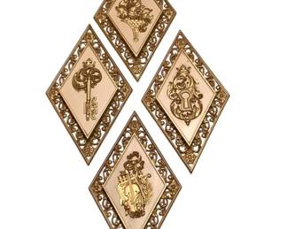 426 - 4pc Vintage Wall Art - 8 x 14