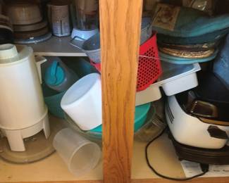 140 - Cabinet Lot of Assorted Kitchen Items (Description): Used as is electric/electronic/mechanical  item. No guarantee all components, untested.