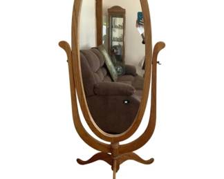 27 - Oval Cheval Floor Mirror - 28 x 24.5