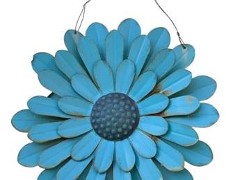 19 - Metal Flower Wall Art - 14" Round