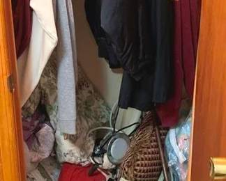 91 - Closet Lot of Assorted Items - Hanging & Floor