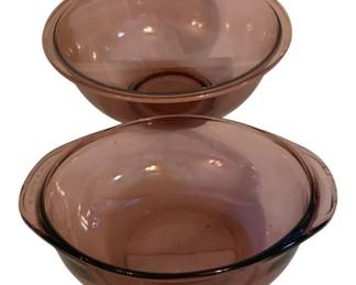 148 - 2 Corning Visions Bowls - 10", 8" Round