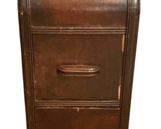 409 - Vintage Art Deco Waterfall Nightstand (Description): 12 x 17 x 27