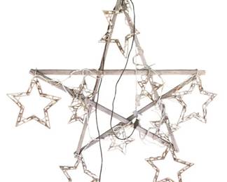 16 - Lighted Wood Star - 30 x 34 (Description): Used as is electric/electronic/mechanical  item. No guarantee all components, untested.