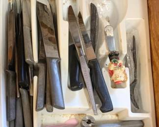 111 - Drawer Lot of Assorted Knives & More