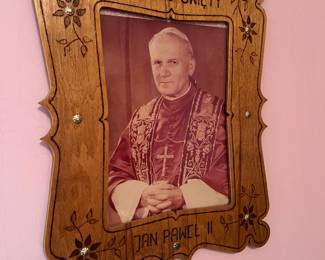 Pope in Folk Art Frame 
