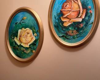 Pr. Roses Oil on Board 