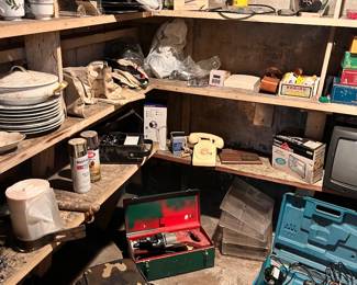 Hunting gear room with more power tools 