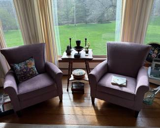 Pair of Lavender chairs from Rt 20 Furniture Co