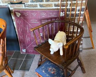 Family Room-Amazing early comb back chair