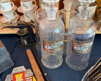 Old thermometers in cases