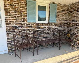 Metal patio set