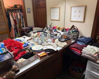 Vintage clothing in closet