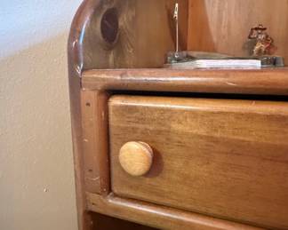 Vintage Pine Writing Desk with Hutch
