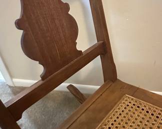 Antique Cane Seat Sewing Rocker
