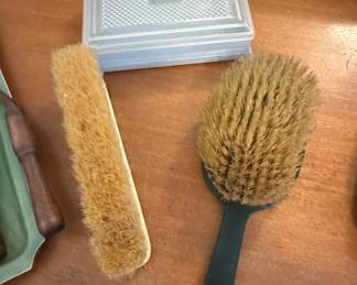 Vintage Shoe Brush Set with Case
