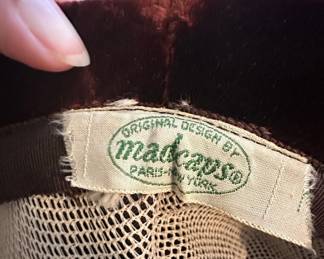 Madcaps Velvet Cloche Hat