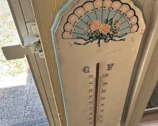Vintage Decorative Fan Thermometer