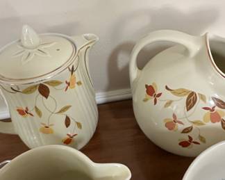 Hall's Superior Quality Kitchenware "Autumn Leaf" Jewel Tea Pitcher and Bowls Set