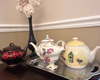 Collection of Decorative Teapots