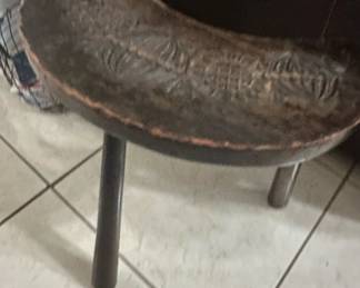 Carved Wooden Stool - Senufo Style