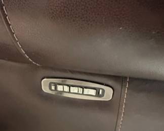 Dark Brown Leather Power Reclining Sofa