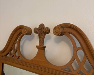 Vintage Art Deco Waterfall Vanity with Mirror and Stool