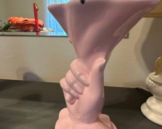 Hull Pottery "Hand" Vase - Pink
