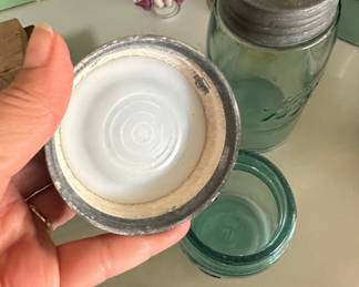 Ball "Perfect Mason" Blue Glass Mason Jar with Lid