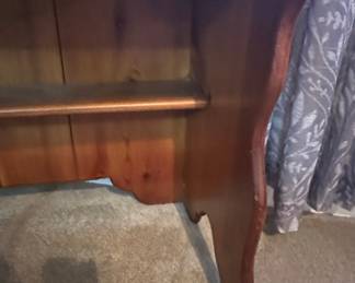 Vintage Pine Writing Desk with Hutch